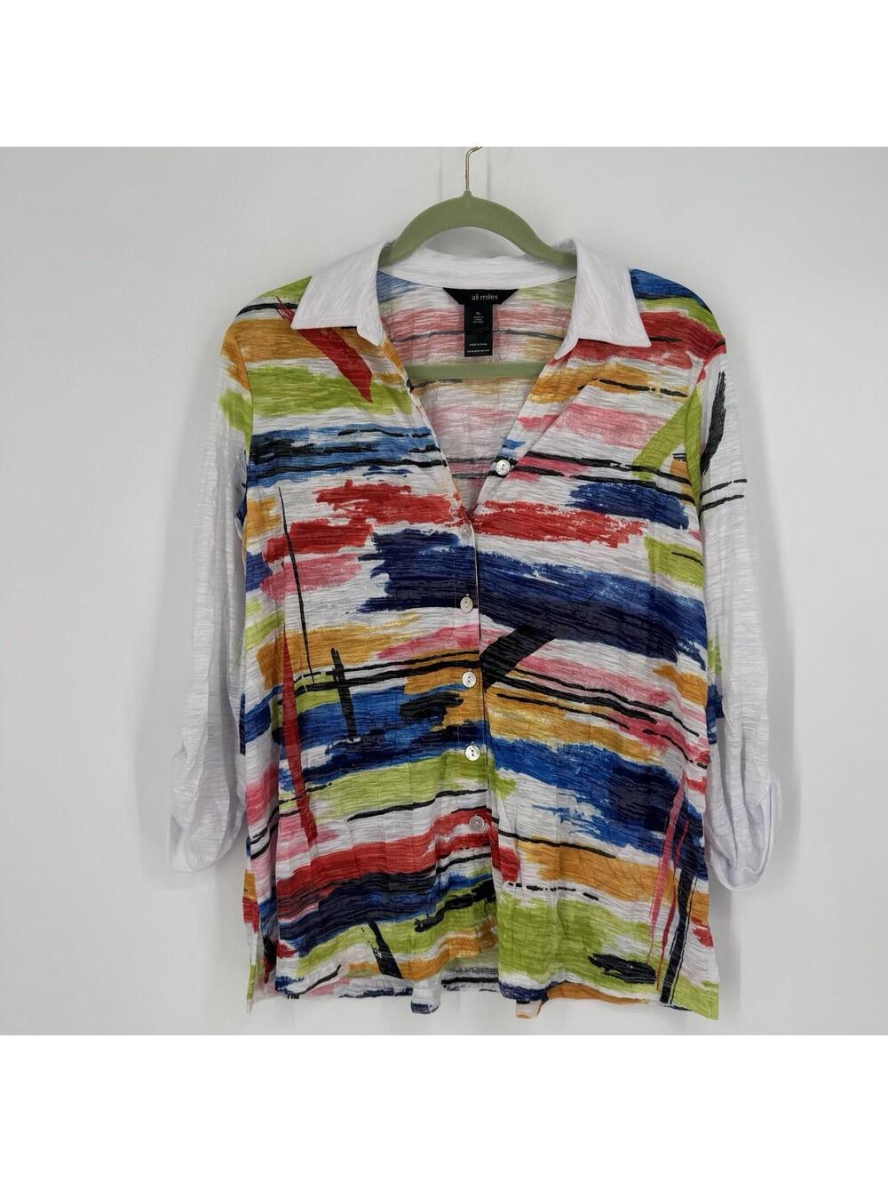 Ali Miles top Women’s PL large artsy relaxed art to wear business office career